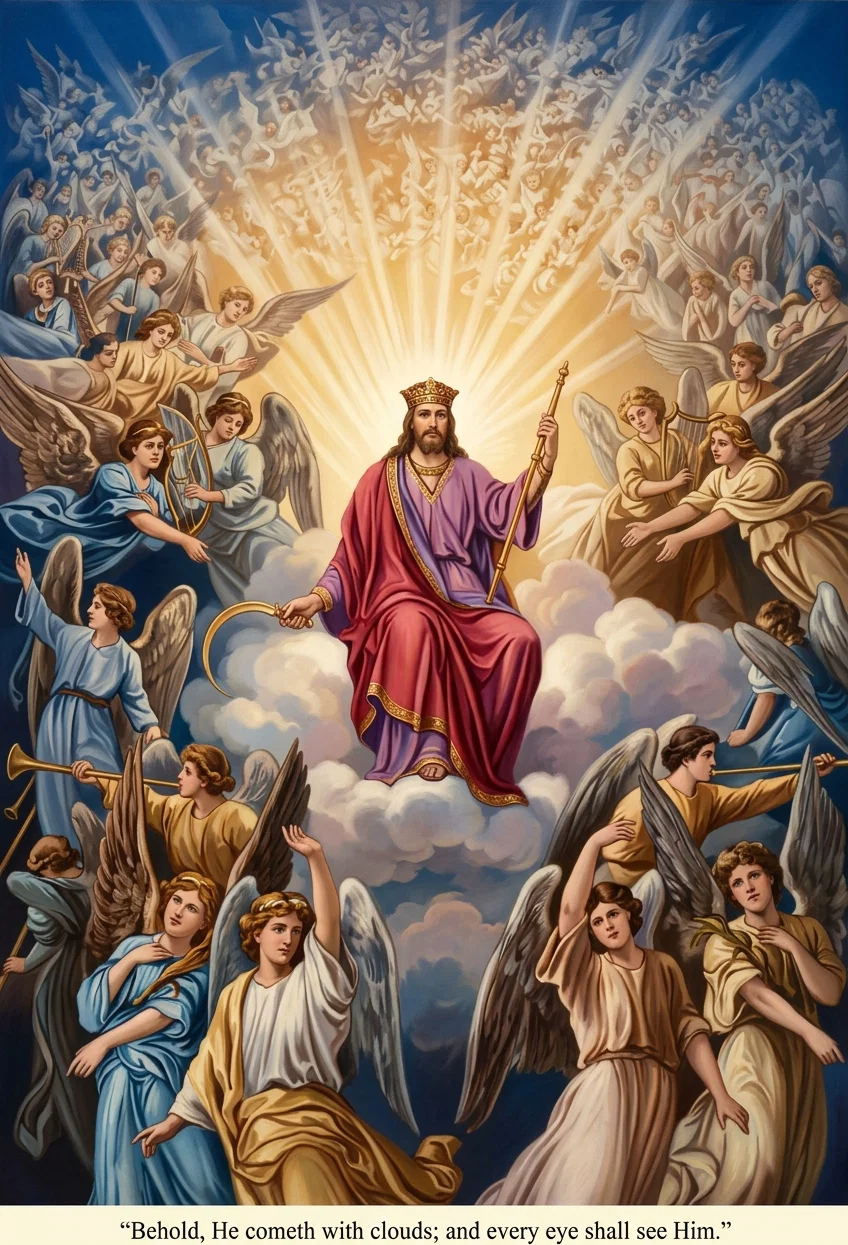 “Behold, He cometh with clouds; and every eye shall see Him.”