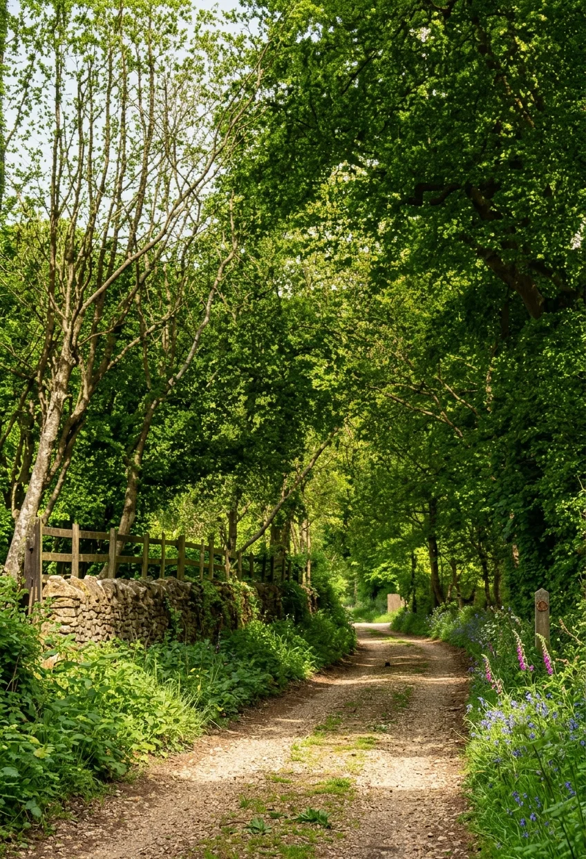 A TYPICAL COUNTRY LANE IN ENGLAND