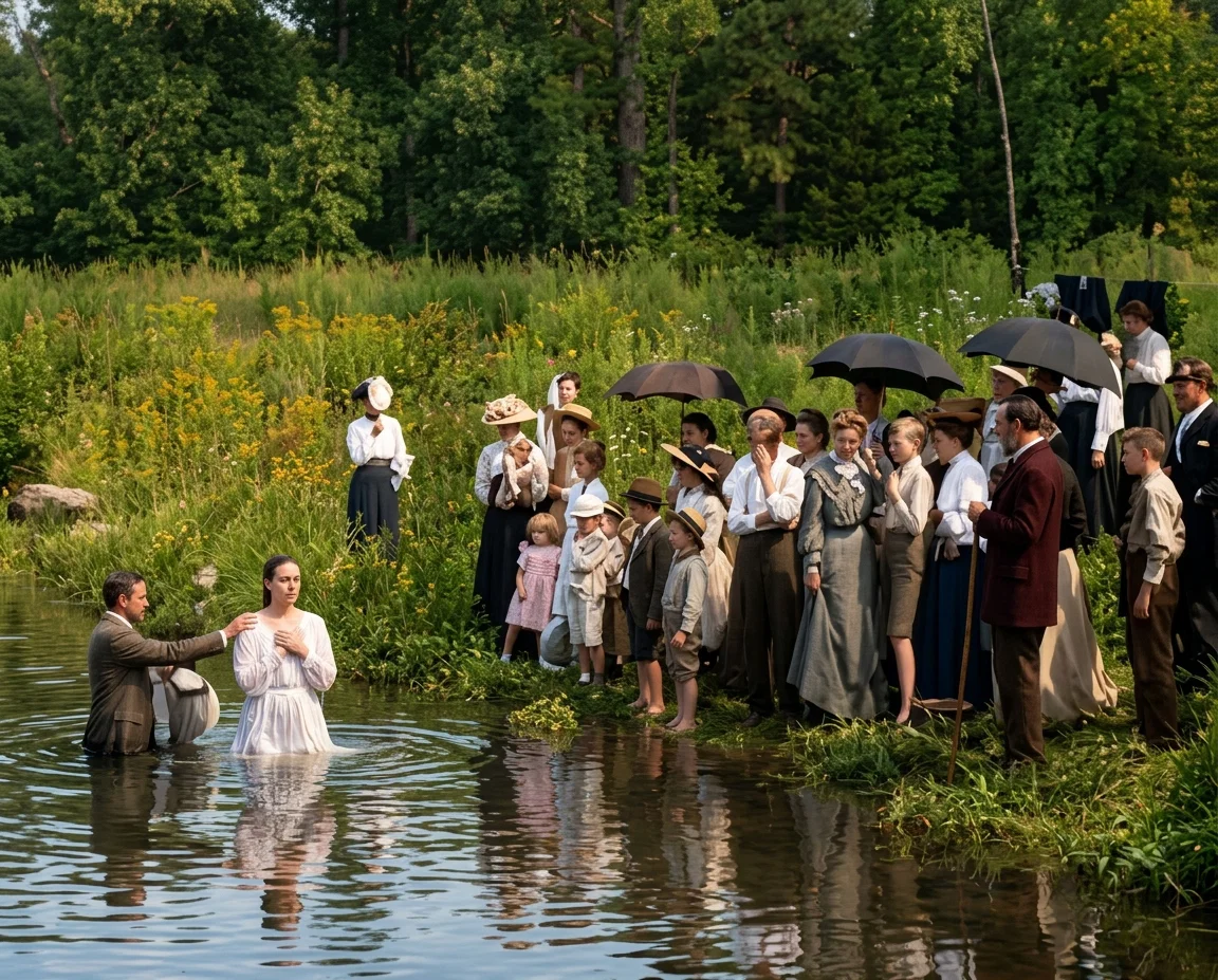 A Baptismal Scene in North Carolina.