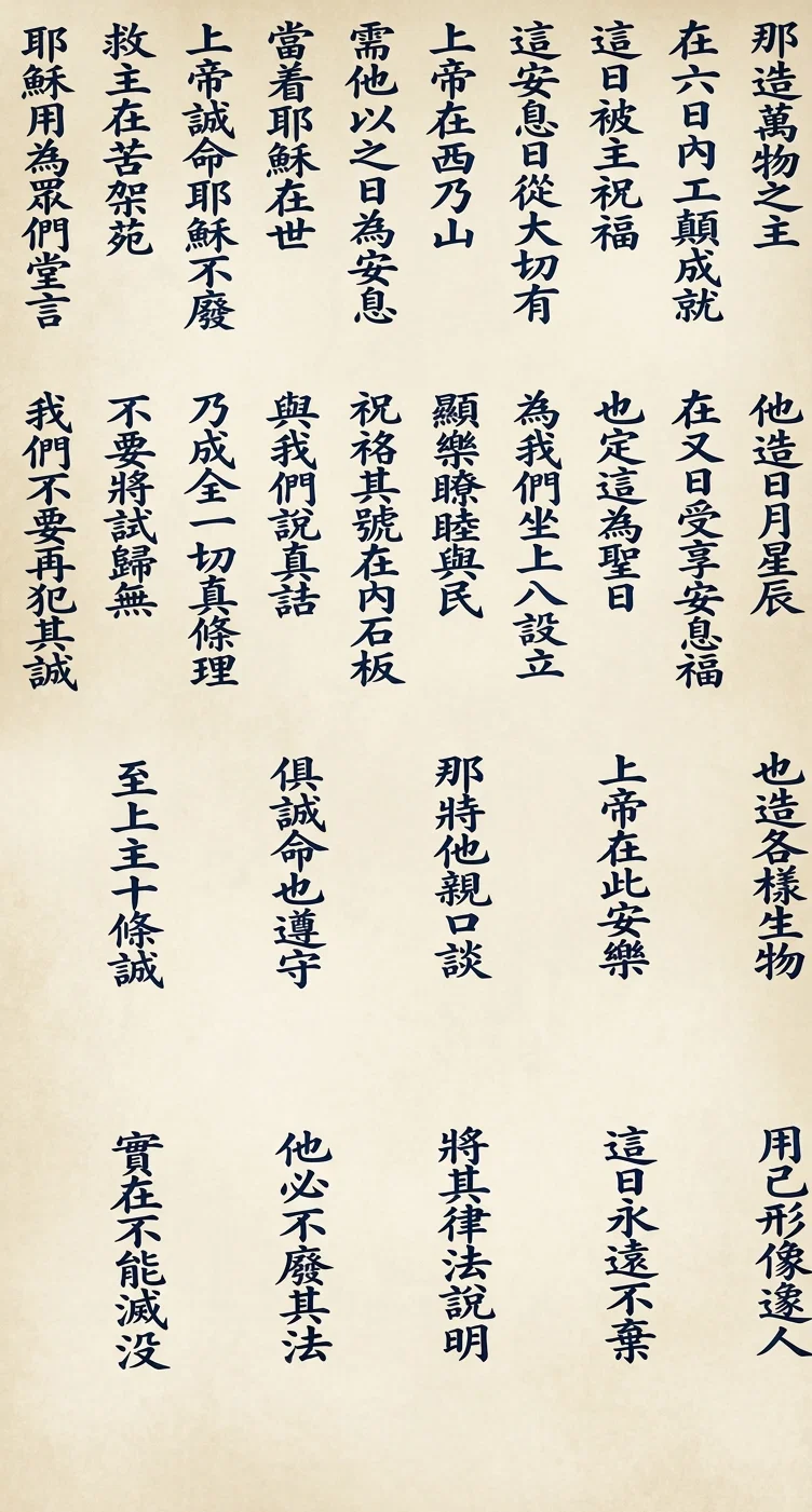 NUMBER 252, “HYMNS AND TUNES,”
TRANSLATED INTO THE CHINESE
LANGUAGE