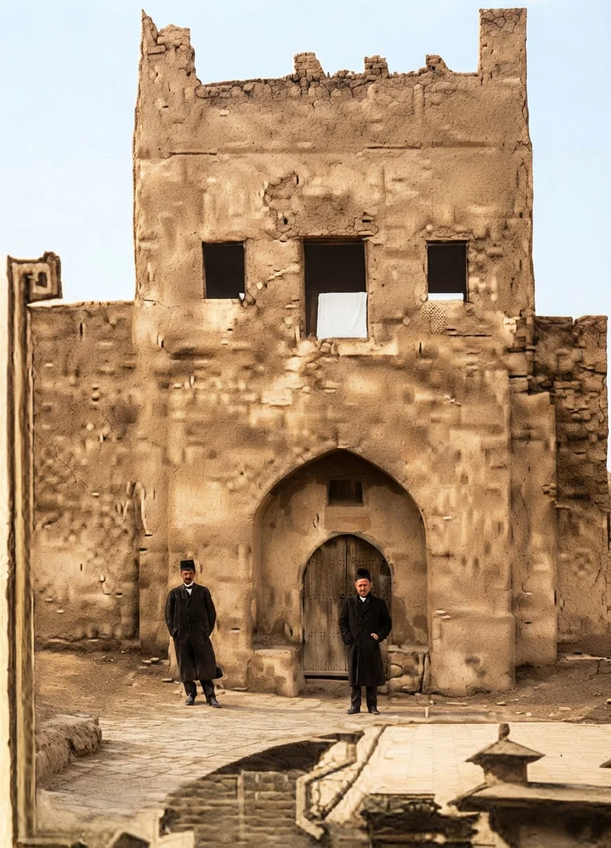 ENTRANCE TO ANCIENT ZOROASTRIAN FIRE TEMPLE