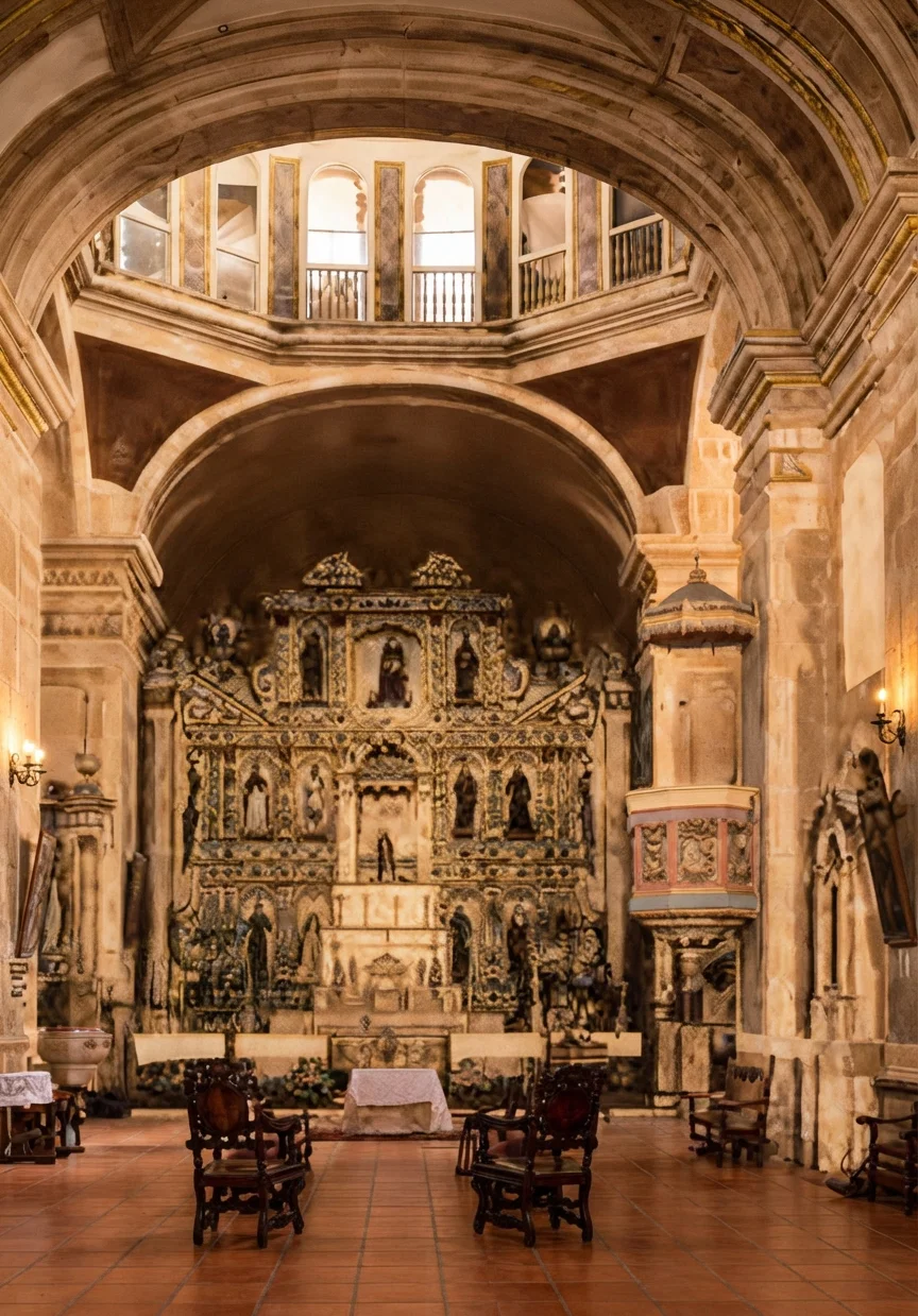 Interior of Church at Santa Ana, P. I.