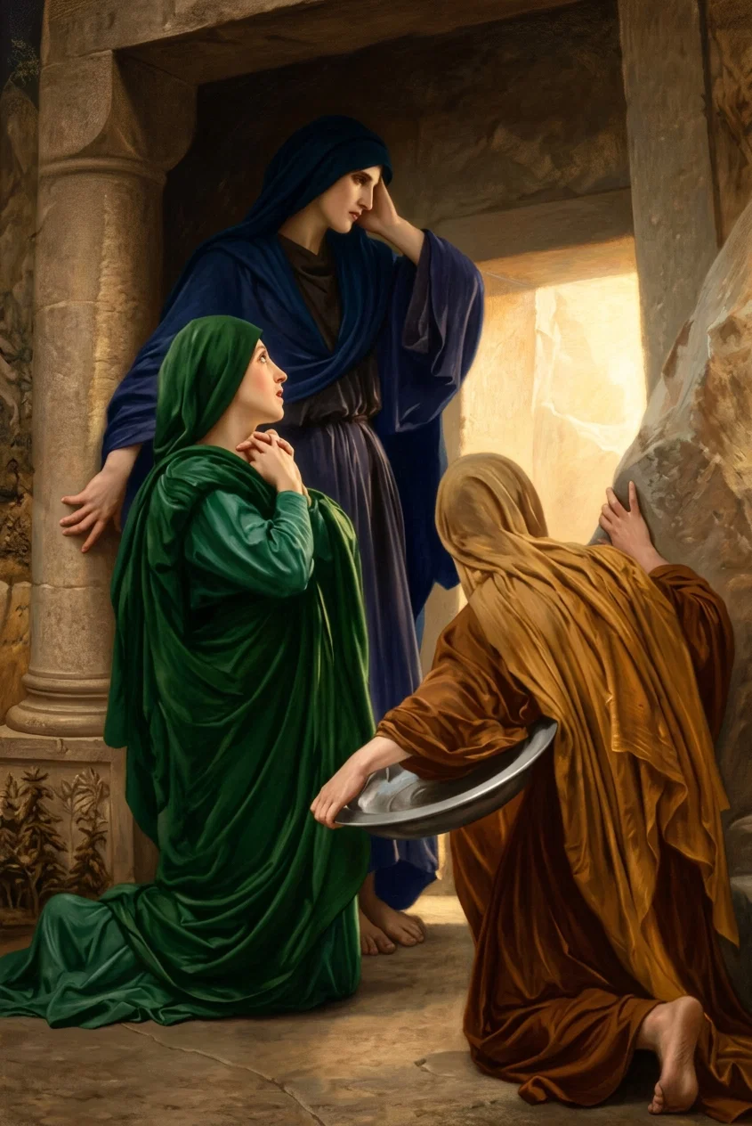 The Holy Women at the Tomb. “He is not here, for He is risen.”