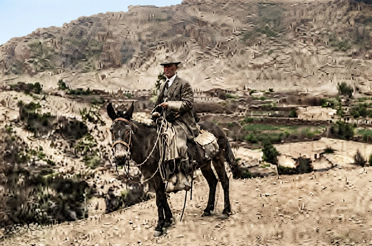 MEDICAL MISSIONARY W. O. CLUFF ON TRIP AMONG THE INDIANS ON THE HIGHLANDS OF BOLIVIA