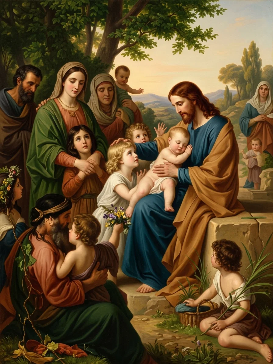 JESUS BLESSING THE LITTLE CHILDREN