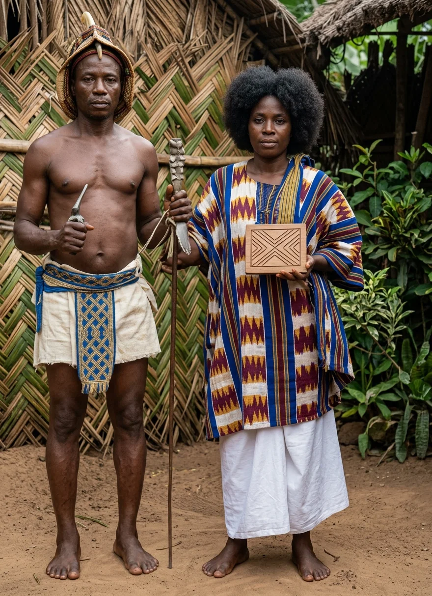 KROO WARRIOR AND WIFE