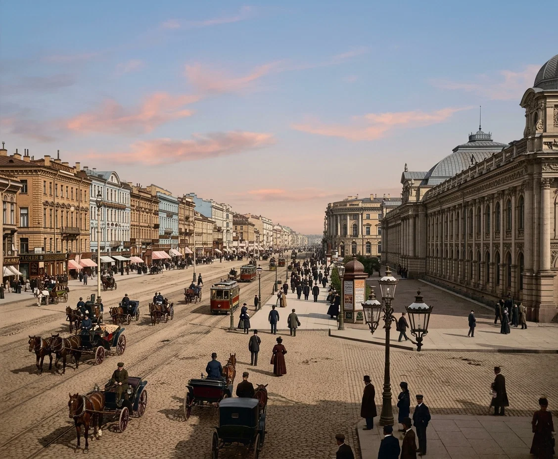 NEVSKE PROSPECT, THE WIDEST STREET IN ST. PETERSBURG