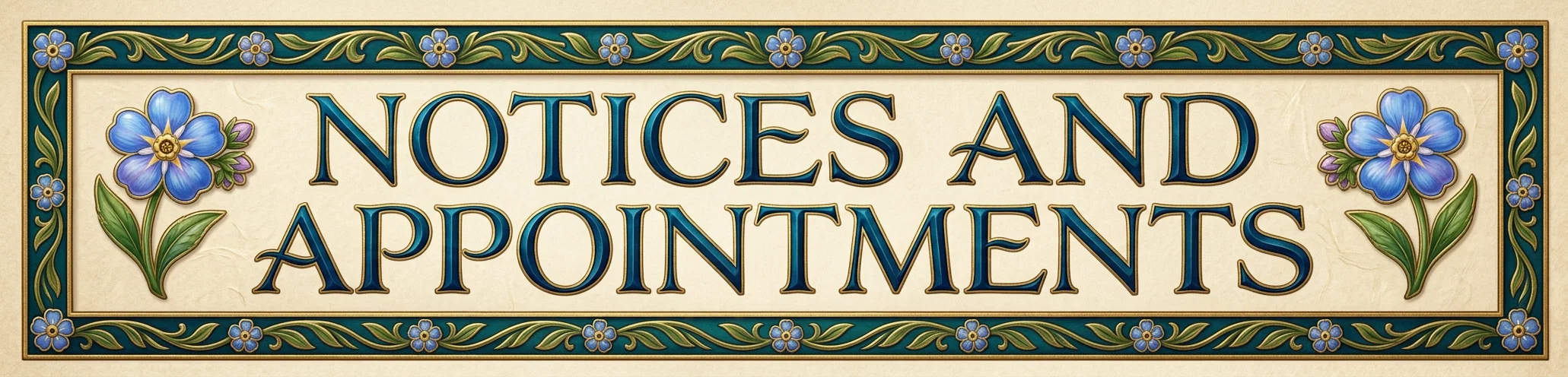 NOTICES AND APPOINTMENTS