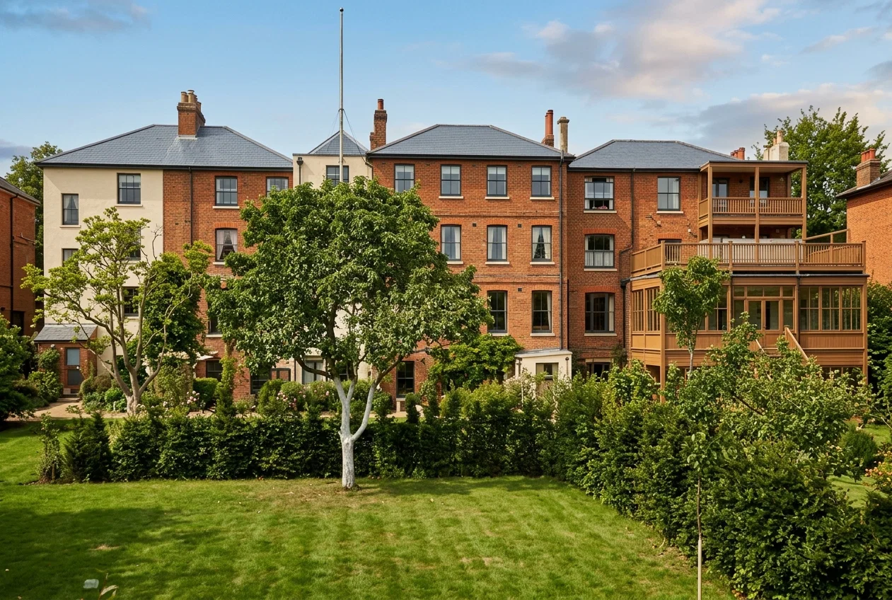 CATERHAM SANITARIUM, REAR VIEW, SHOWING RECENT ADDITION AT RIGHT