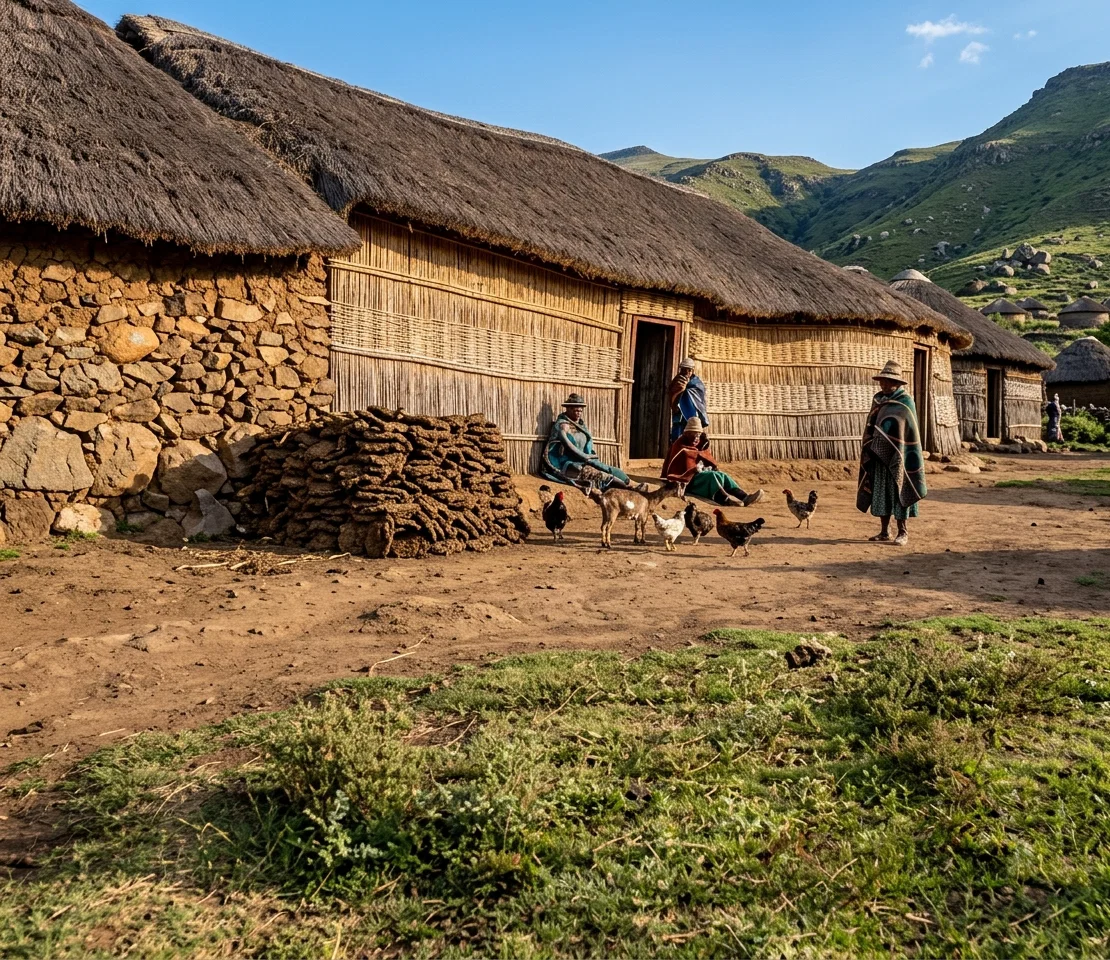 Scene in a Basuto Village