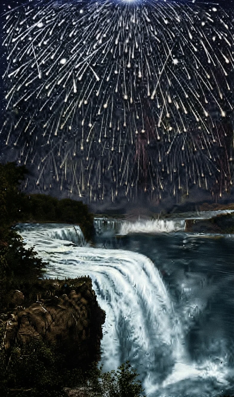 © F. E. Belden "The astonishing star shower of the night of November 12 to 13, 1833."