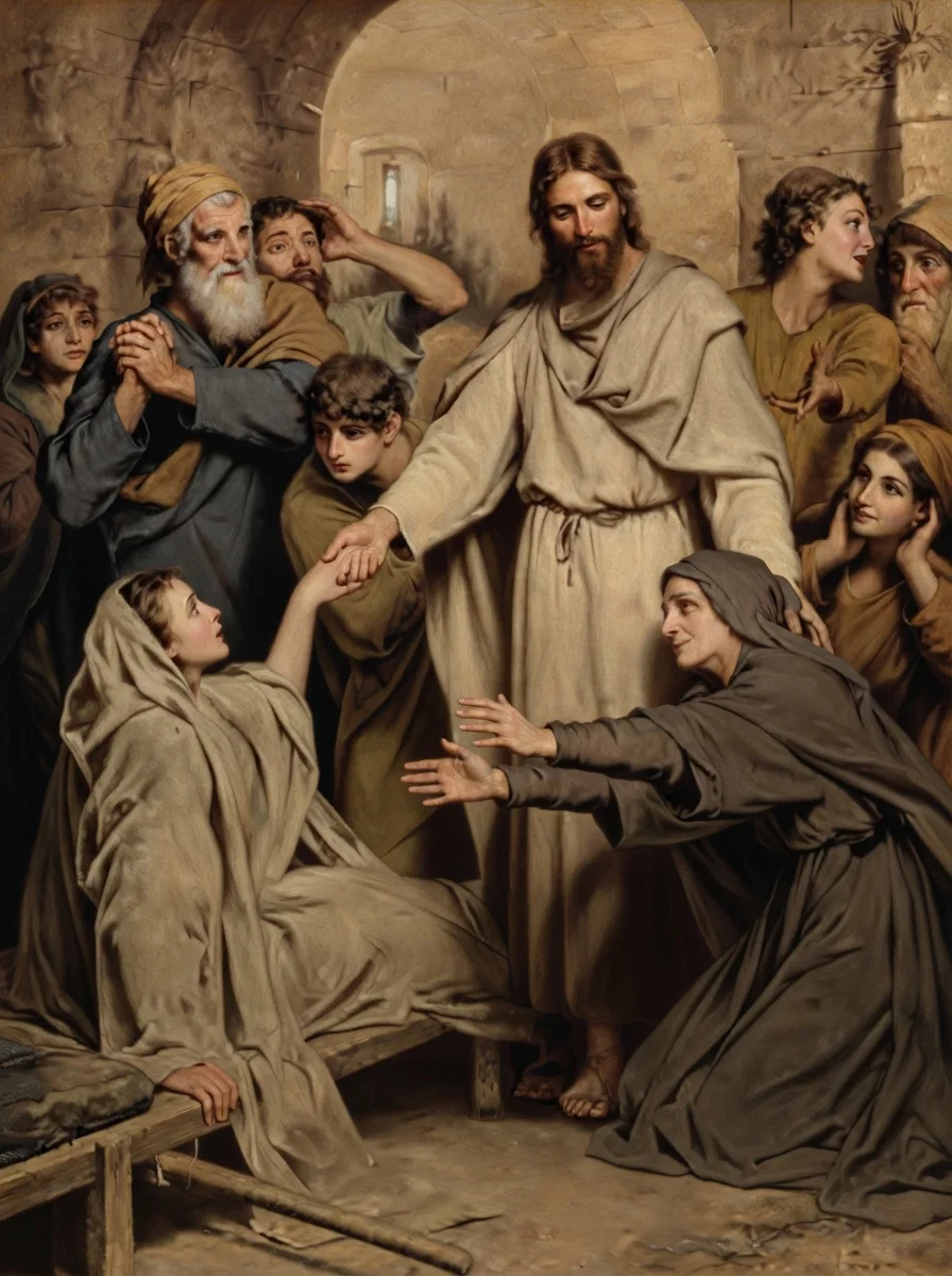 Jesus Restoring Life to the Young Man of Nain. 'This same Jesus' is coming again.