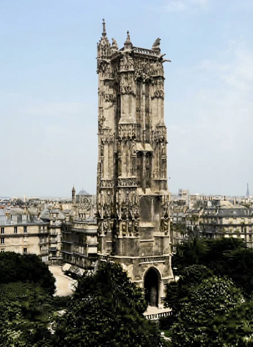 Tower of St. Jacques (James), a noted feature of Paris