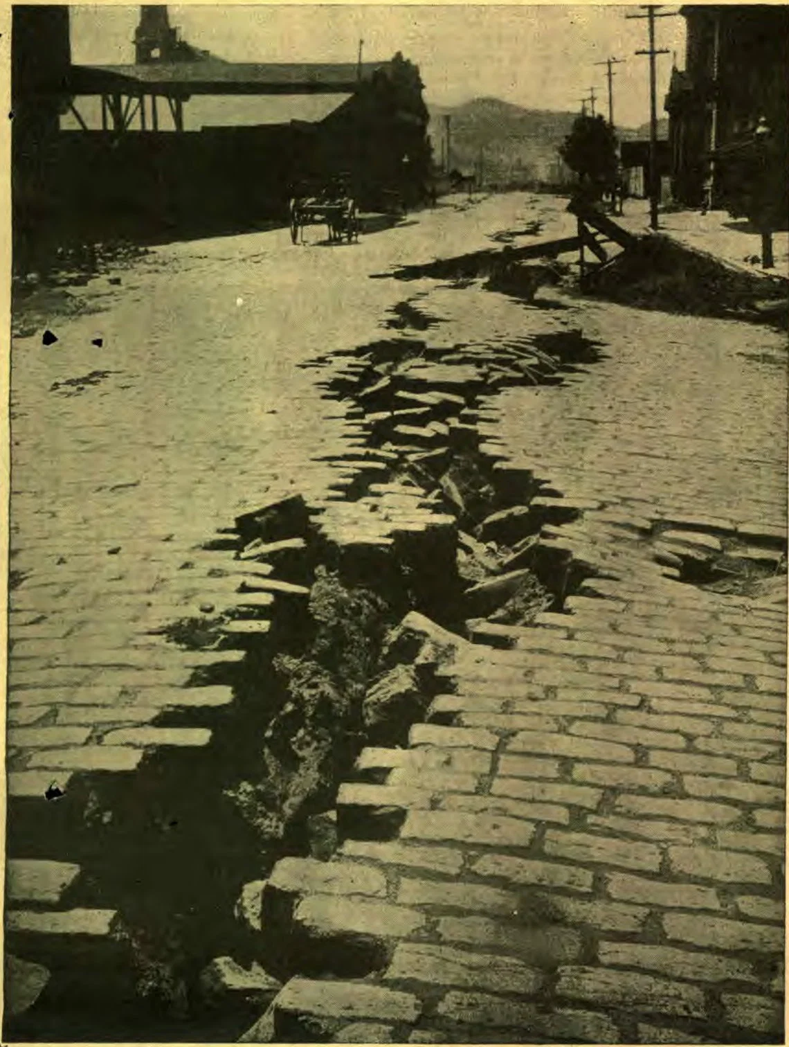 What the Earthquake did on 17th Street, near Howard, San Francisco.