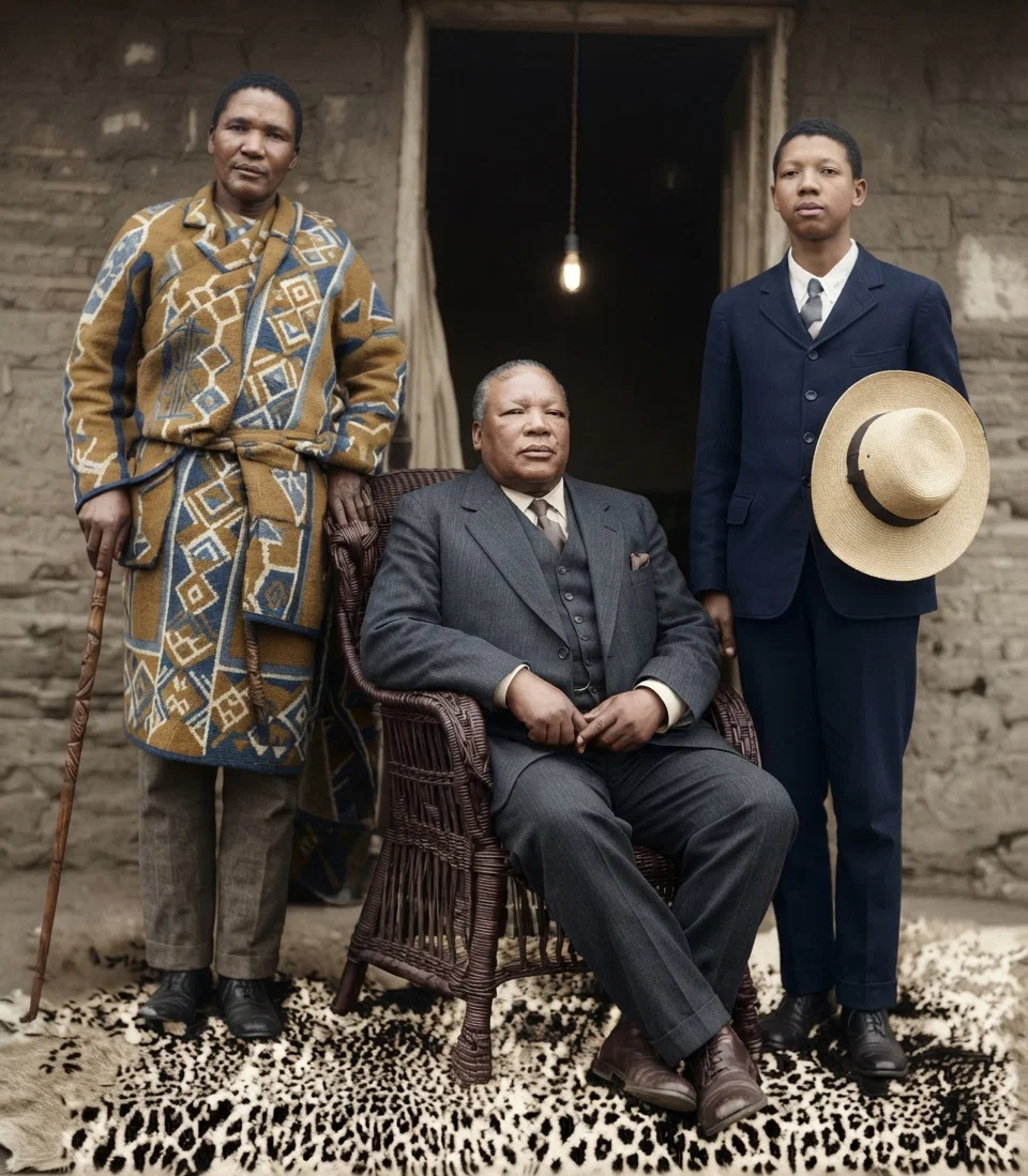 CHIEF JONATHAN (SEATED) AND TWO ASSOCIATE CHIEFS
