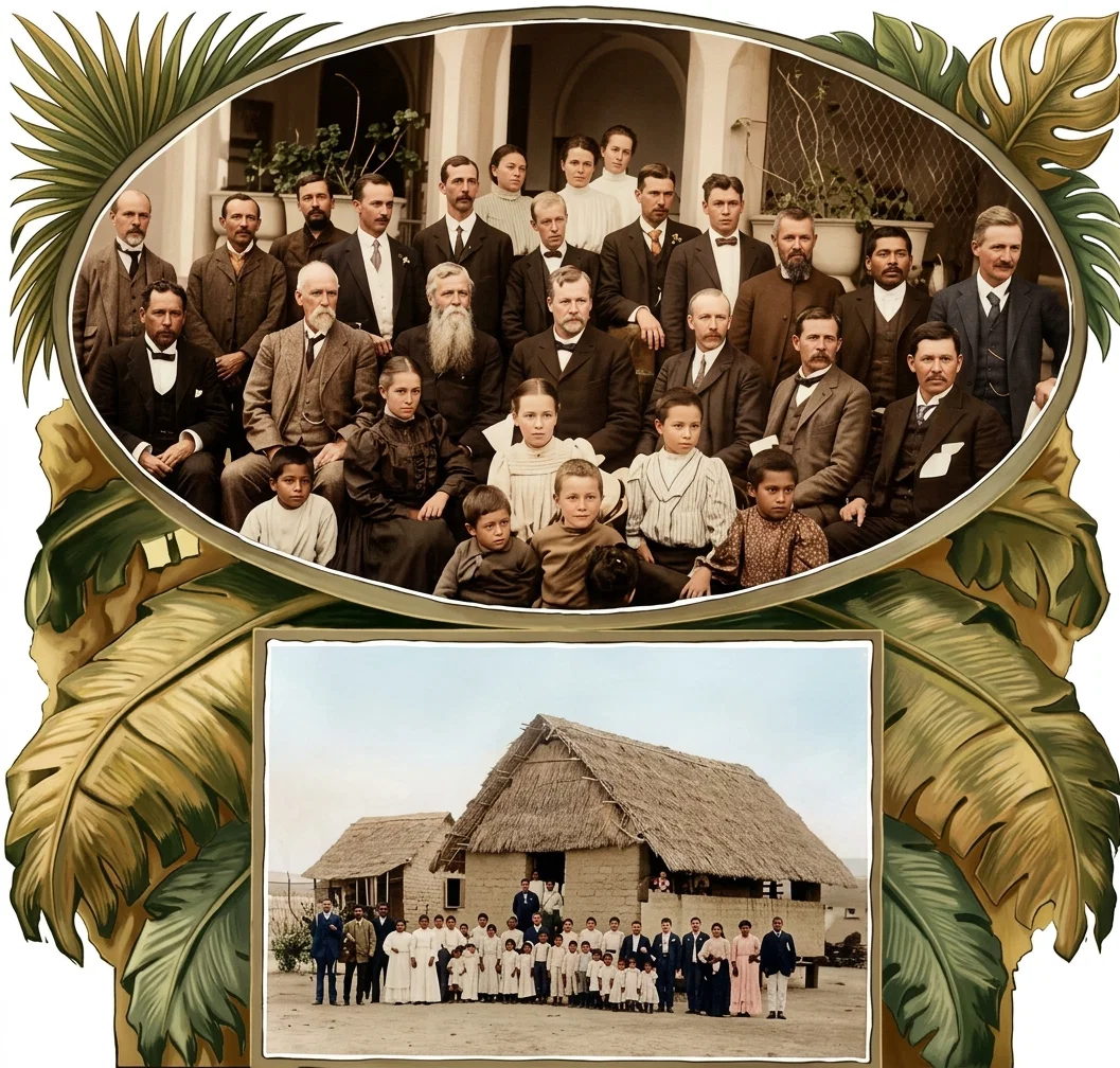 1. GROUP OF WORKERS AT COLPORTEUR'S INSTITUTE, MEXICO CITY
2. INDIAN SCHOOL AND MISSION, TAPACROOMA, DEMERARA