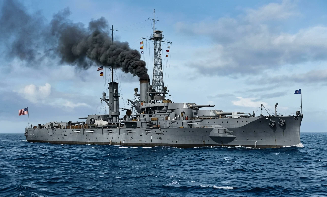 A type of the destructive Dreadnoughts with which the navies of the world are working with intensity to equip themselves