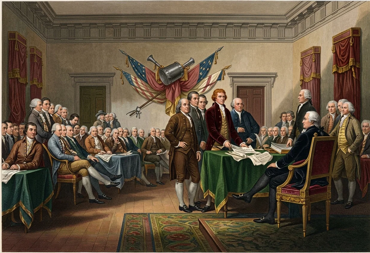 Signing the Declaration of Independence, Philadelphia, Pa., July 4, 1776.