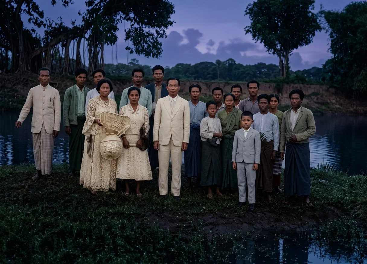 A BAPTISMAL GROUP AT INSEIN, BURMA

Among those baptized on this occasion was a soldier whose regiment is stationed at Insein. This brother, by order of his commander, is excused from military duty on the Sabbath.