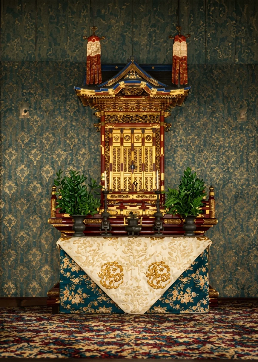 Shrine in a Buddhist Temple.