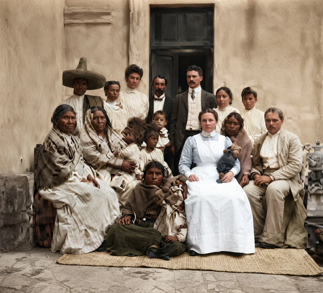 Patients at Guadalajara Sanitarium, Mexico.