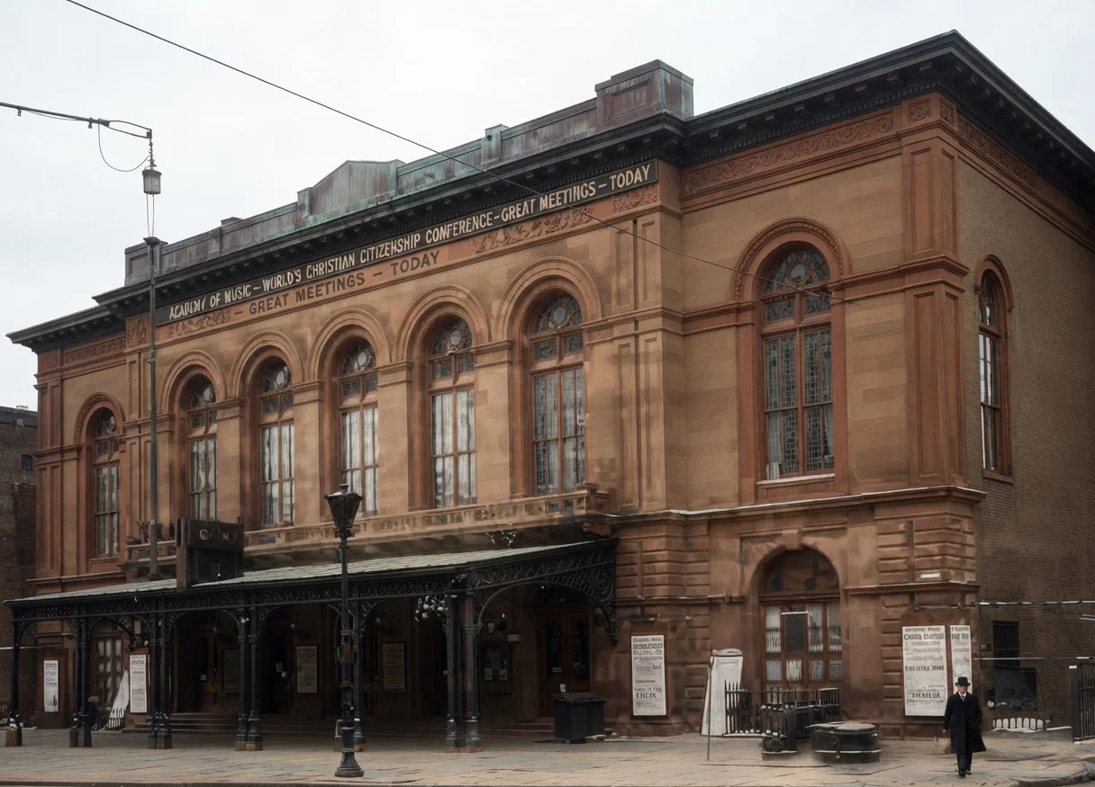 Academy of Music where the great meetings were held