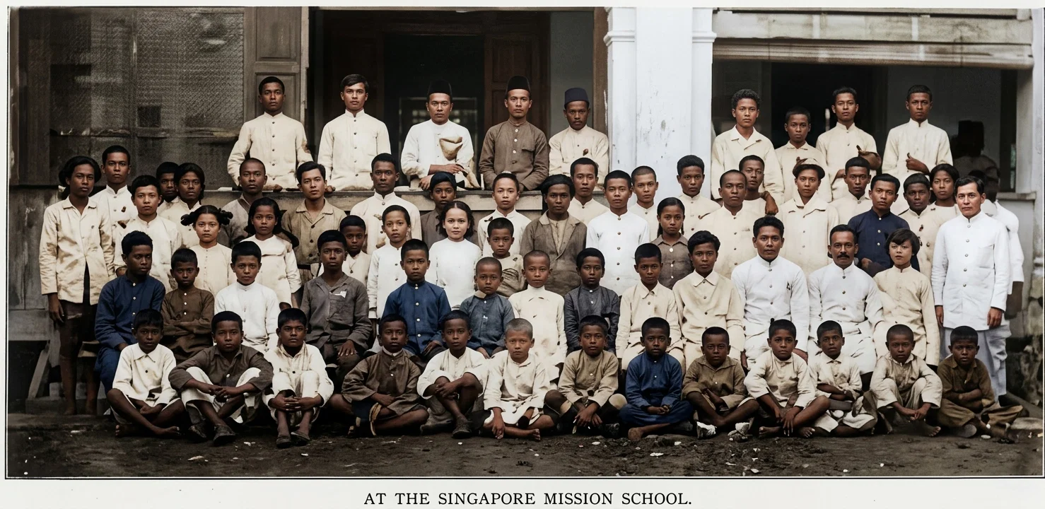 AT THE SINGAPORE MISSION SCHOOL