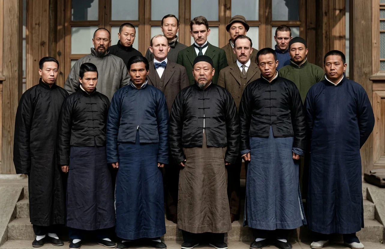 A GROUP OF CHINESE EVANGELISTS WHO GIVE THE SAME STIRRING RING TO THE MESSAGE AS IS CHARACTERISTIC OF IT IN THE HOMELANDS