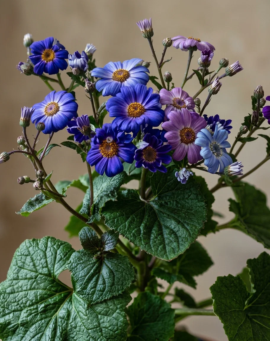 A CLUSTER OF CINERARIA