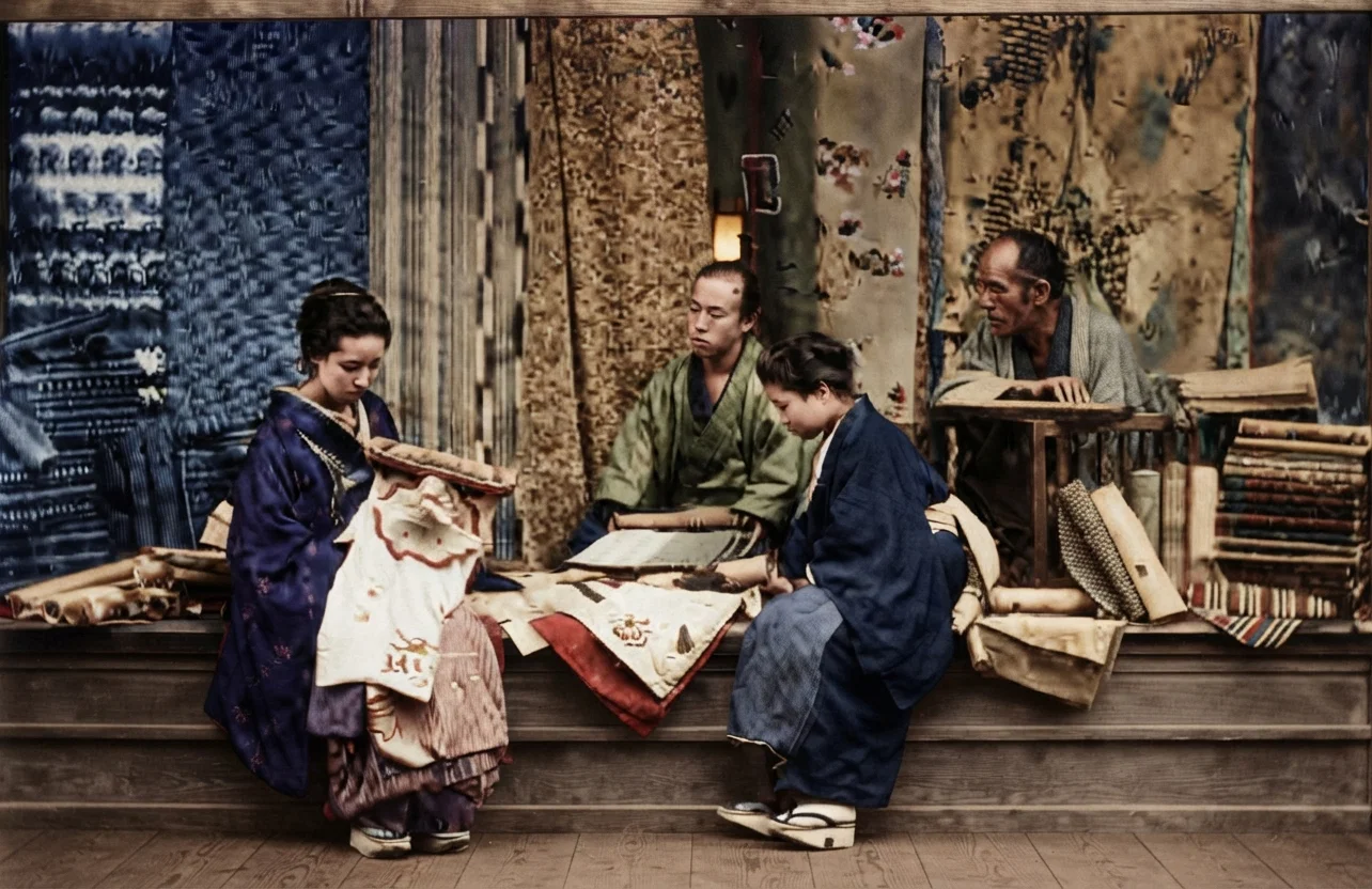 Interior of a Japanese Shop.