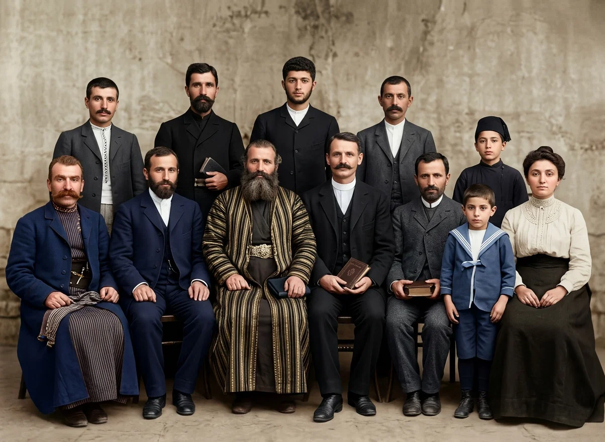 A MISSIONARY AND HIS ARMENIAN HELPERS