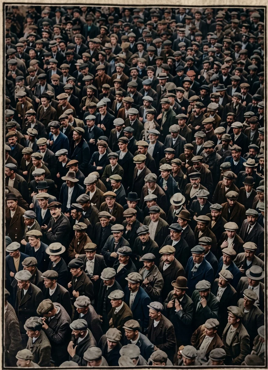 SMALL SECTION OF STRIKERS' MASS-MEETING IN ENGLAND (FROM LONDON "GRAPHIC")