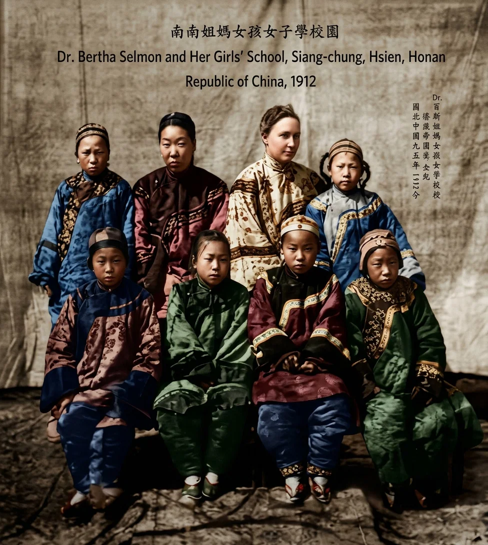 Dr. Bertha Selmon and Her Girls' School, Siang-chung, Hsien, Honan