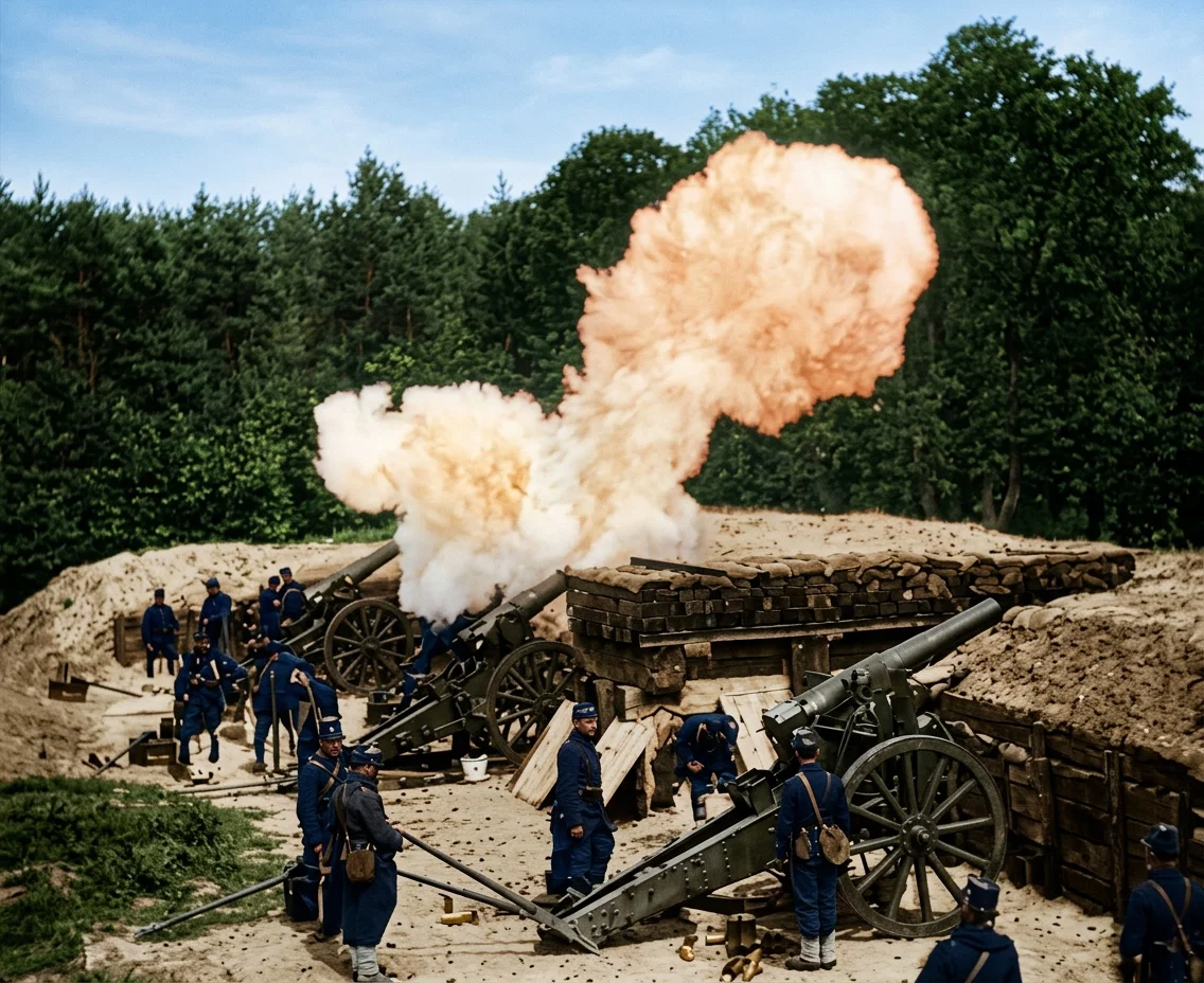 A Belgian Fort, Screened by the Woods