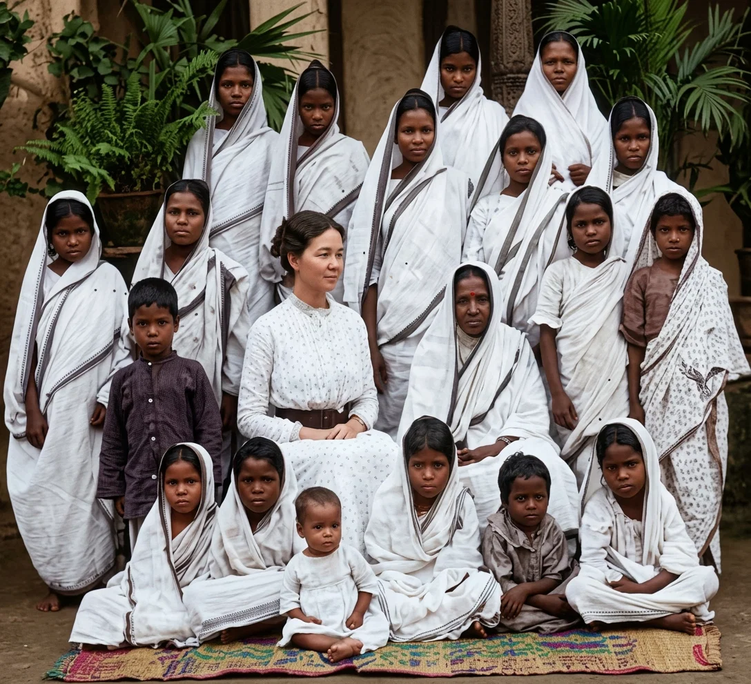 Our Santali Girls' School, India—Baby Moonie Sitting in the Foreground