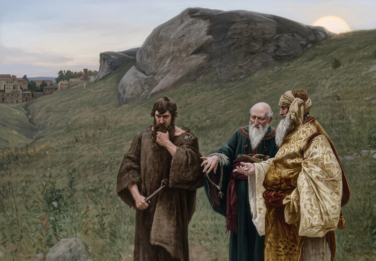 JUDAS BARGAINING WITH THE CHIEF PRIESTS