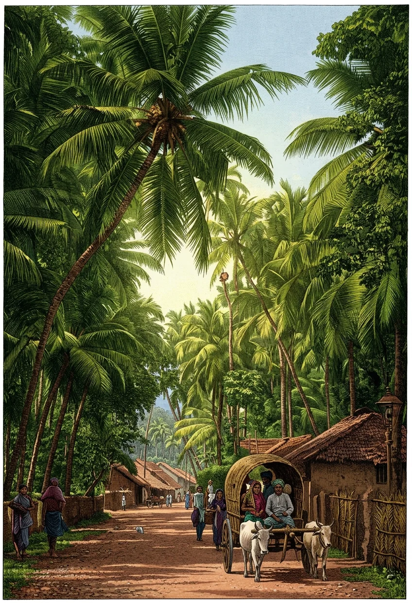 A VILLAGE SCENE IN INDIA
