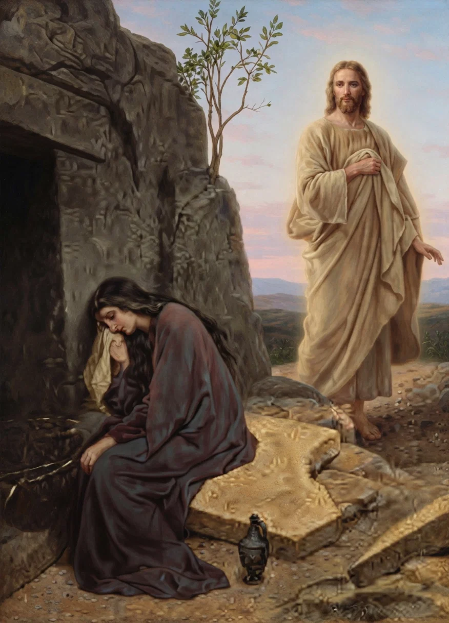 Mary Weeping at the Sepulcher.