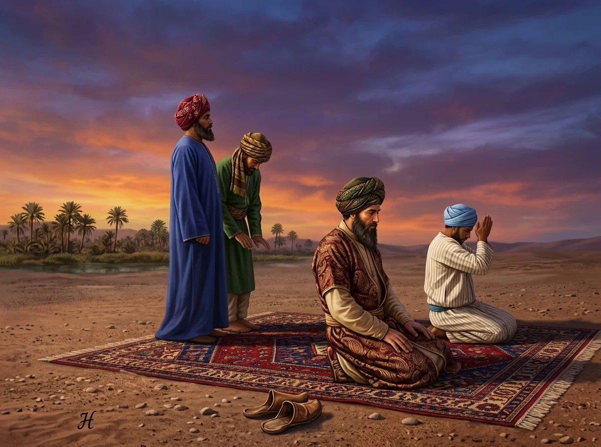 Mohammedans at Their Devotions.