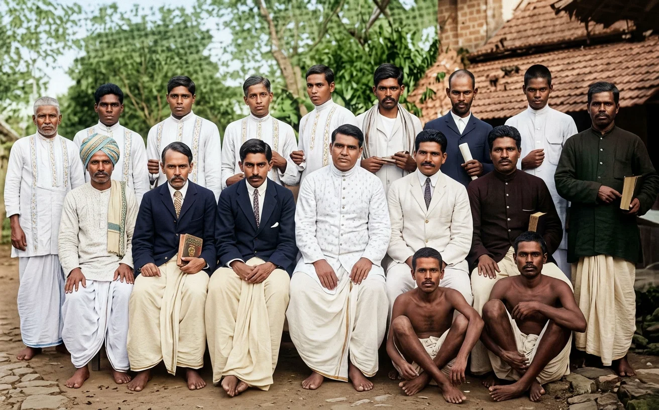Photo by J. S. James
WORKERS AT COLPORTEURS' INSTITUTE, TRICHINOPOLI, SOUTH INDIA