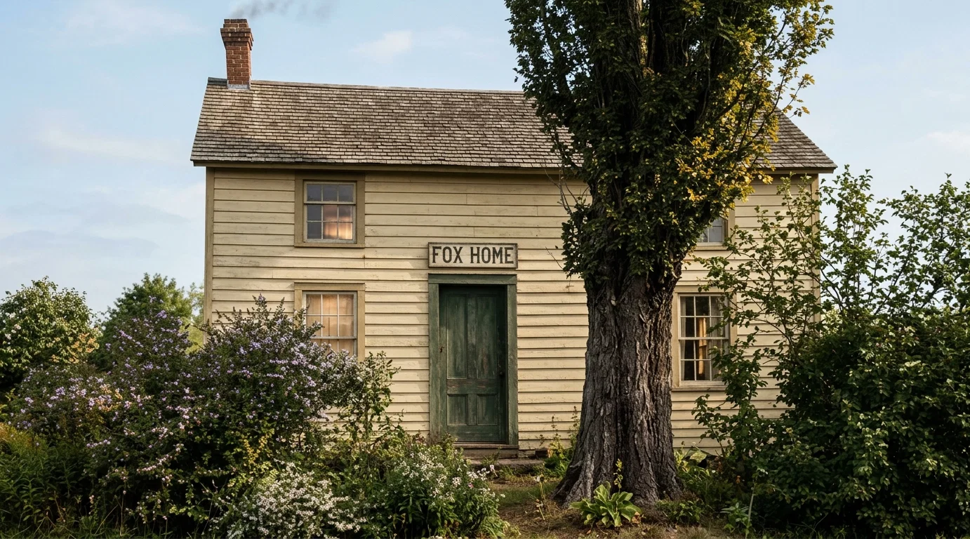 The home of the Fox family, at Hydesville, New York, where modern spiritism is supposed to have originated in 1848. However, the delusions of spiritism are as old as sin.