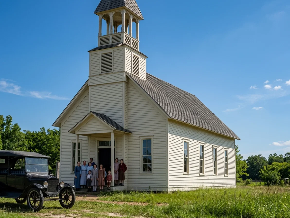 CHURCH BUILDING AT WELSH, LA.