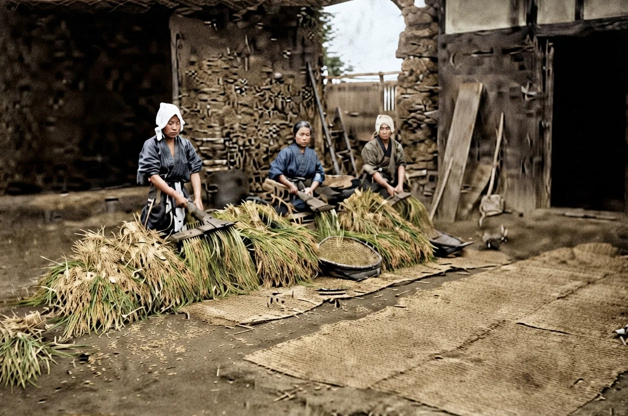 Thrashing Out the Rice.