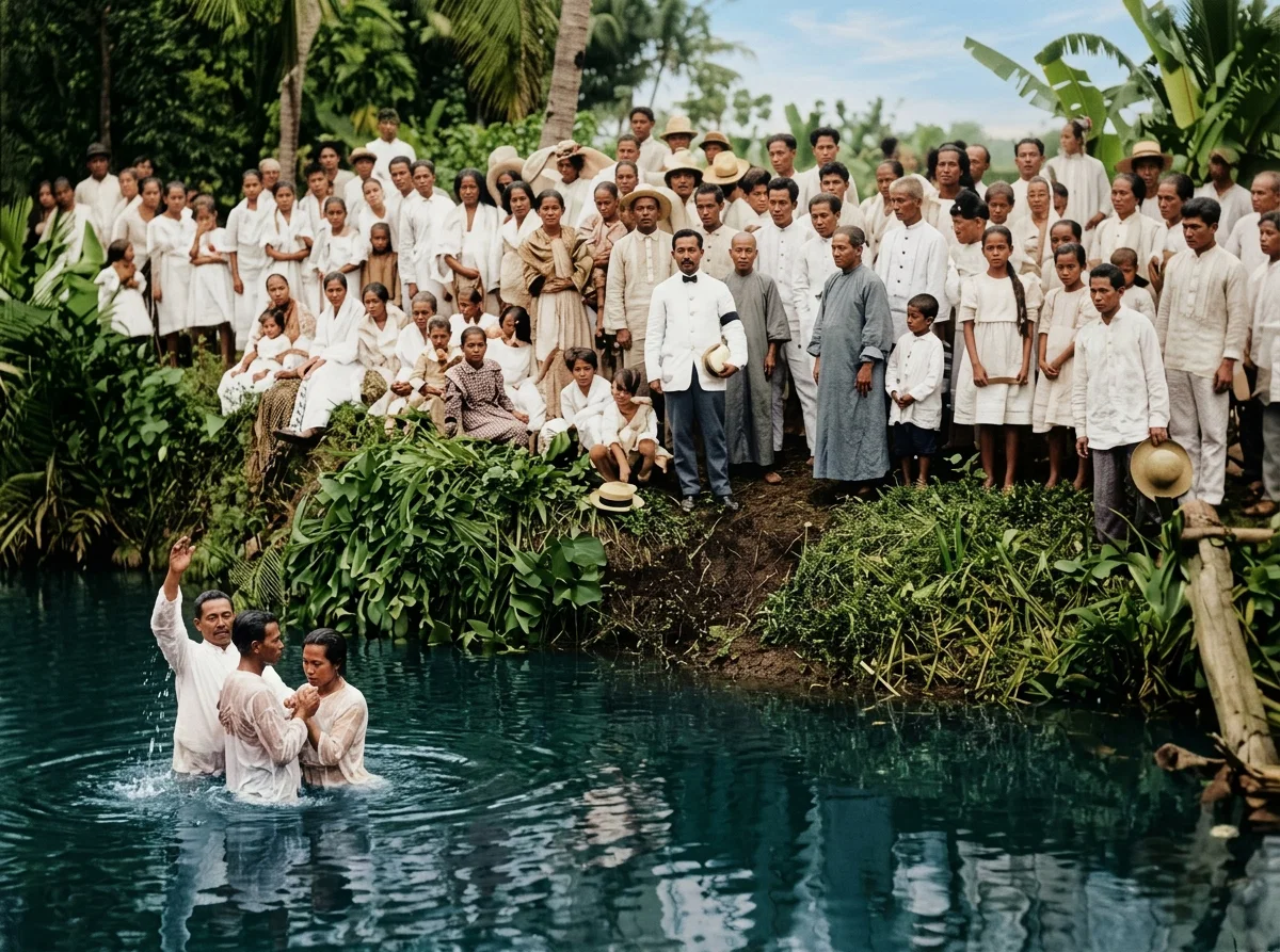 BAPTISM AT SAN PABLO, PHILIPPINE ISLANDS