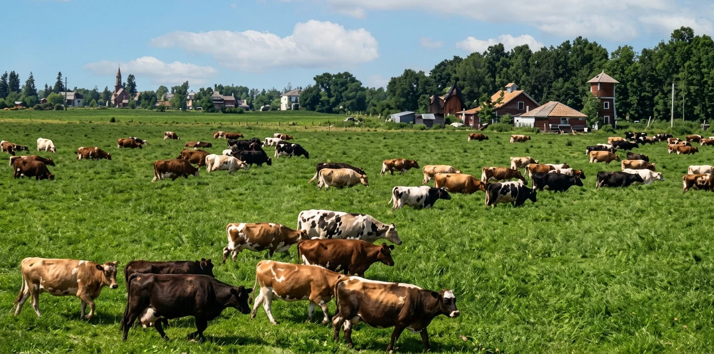 PART OF THE DAIRY HERD BELONGING TO THE COLLEGE OF MEDICAL EVANGELISTS AT LOMA LINDA
