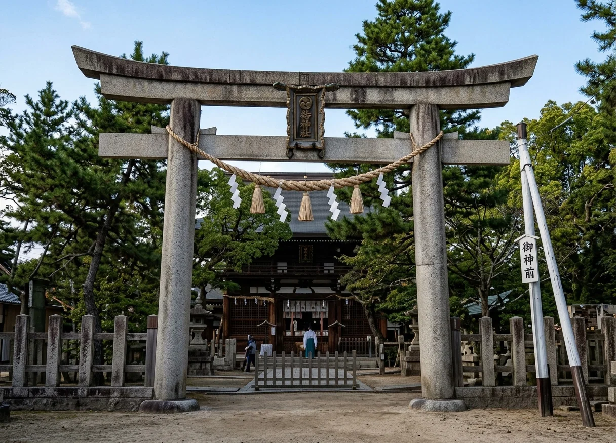 Entrance to a Shinto Temple.