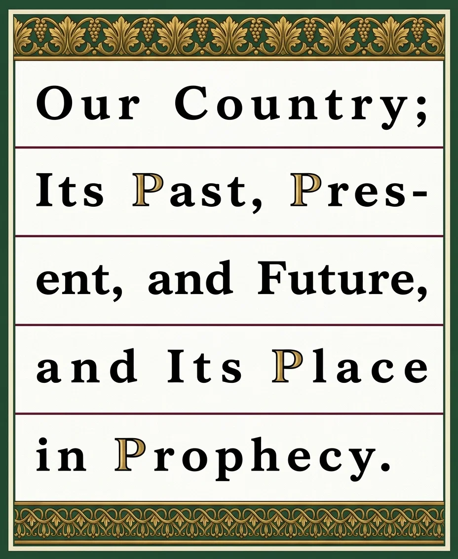 Our Country: Its Past, Present, and Future, and Its Place in Prophecy.
