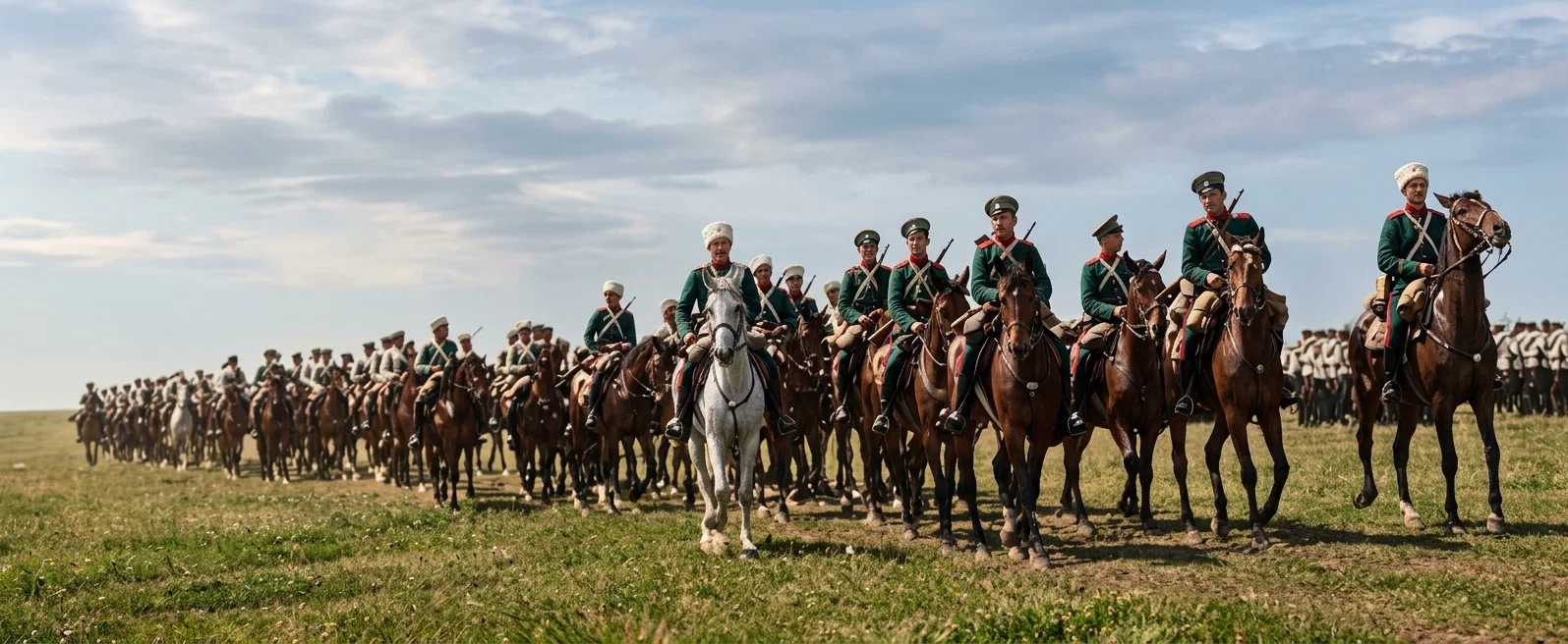 Photo by Underwood and Underwood, N. Y.
BULGARIAN CAVALRY ON THE MARCH