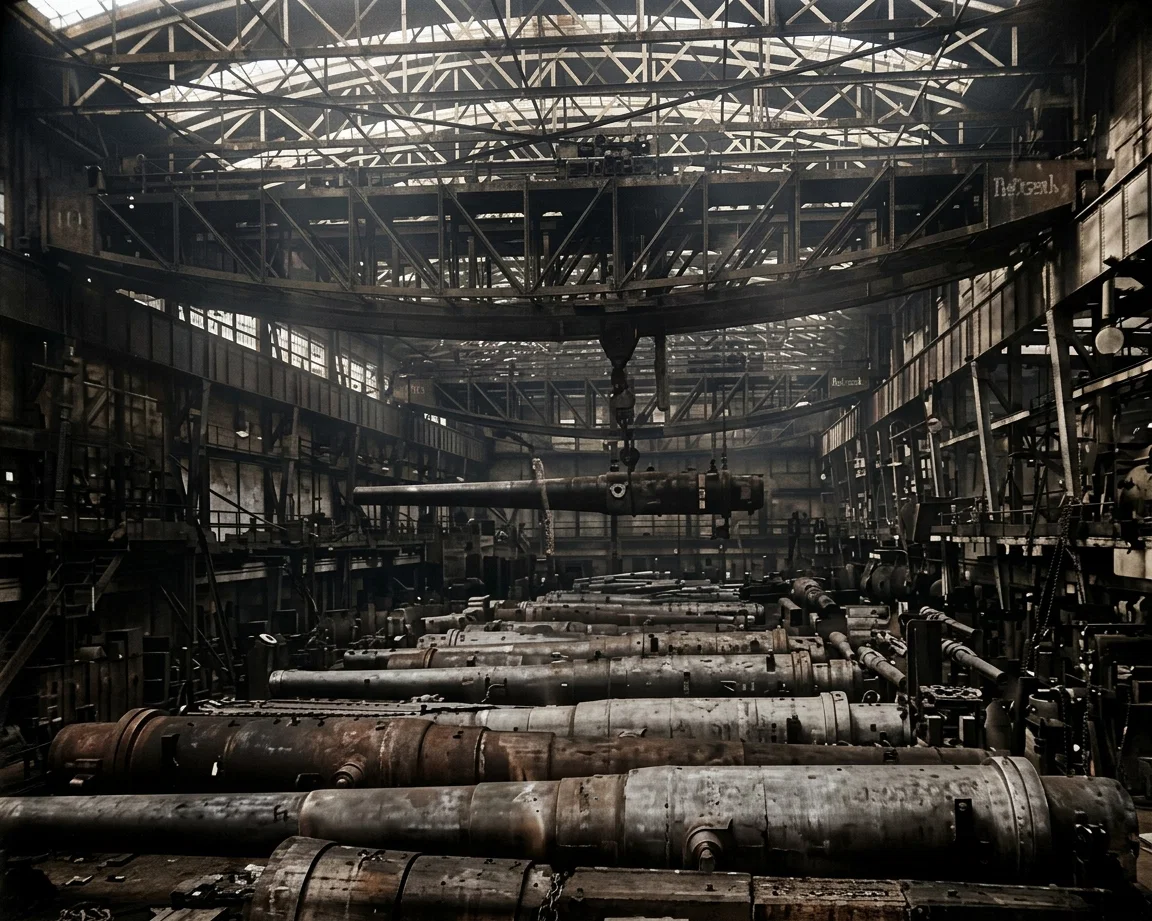 BIG TRAVELING CRANE IN KRUPP GUN-WORKS.