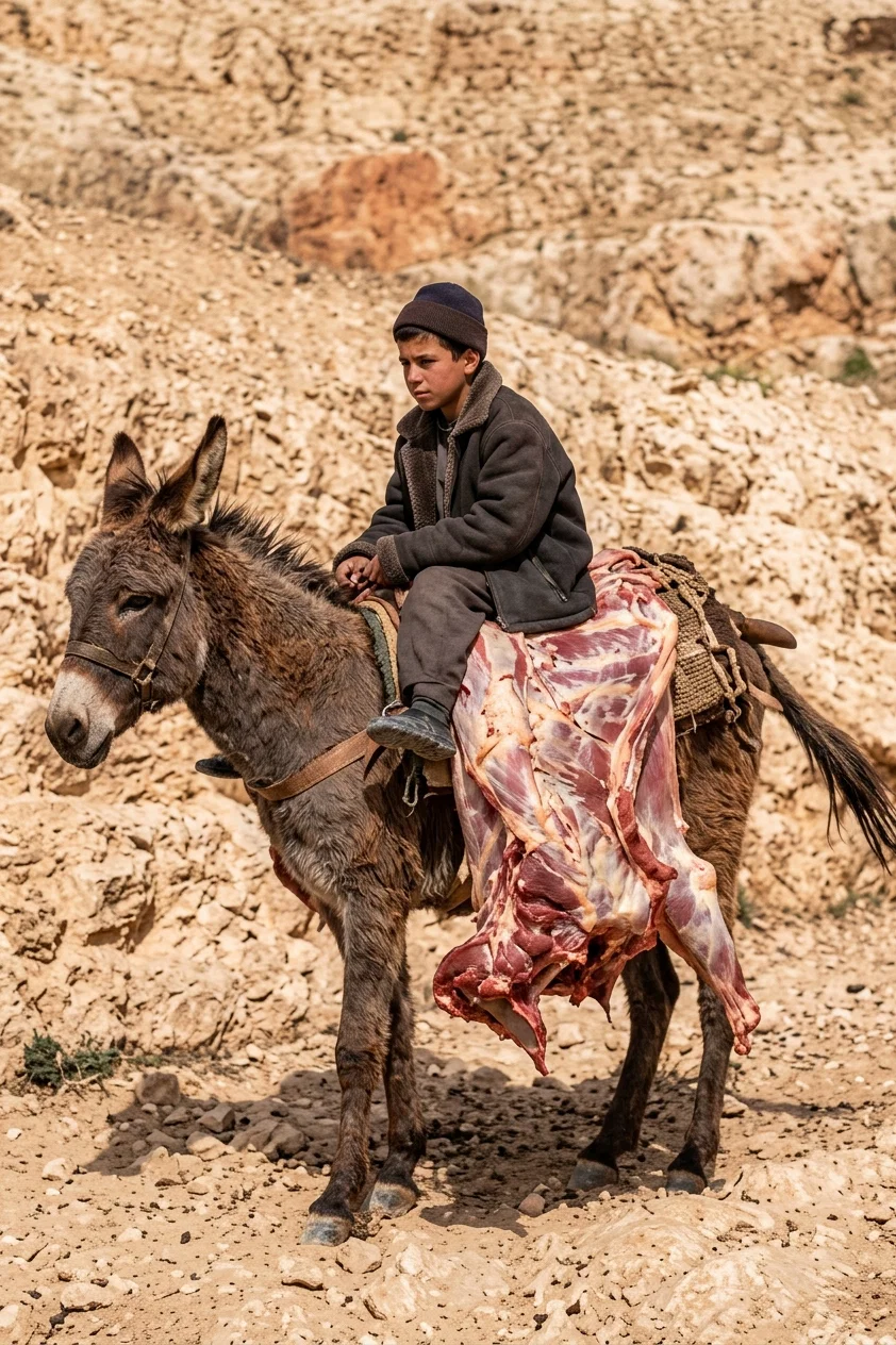 TRANSPORTING MEAT TO JERUSALEM